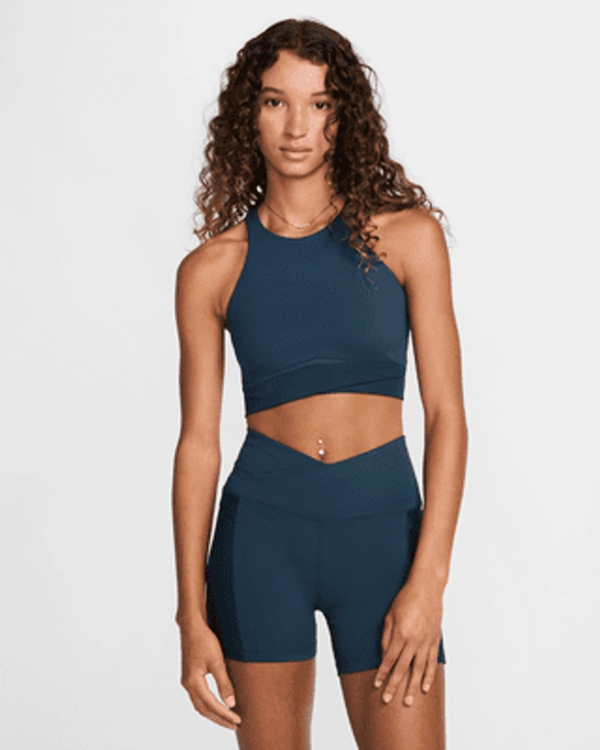 Brassière de sport à col montant, maintien léger et doublure légère Nike One Twist pour femme