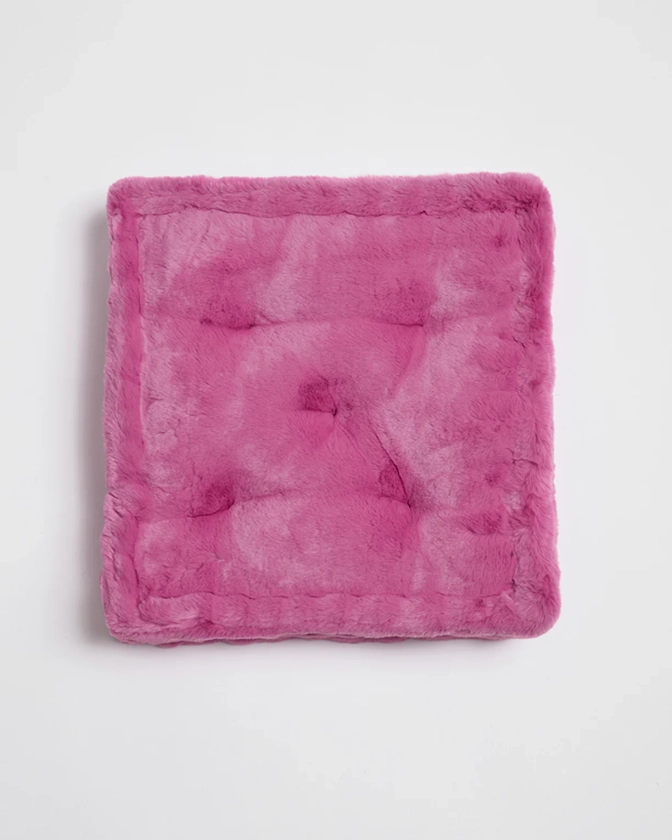 Claudia Sugar Pink | Faux Fur Floor Pillow