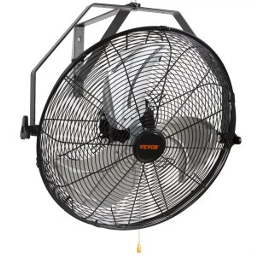 VEVOR Industrial Wall Mount Fan Waterproof Metal Fan 17.6&#039;&#039; 3 Speed Airflow