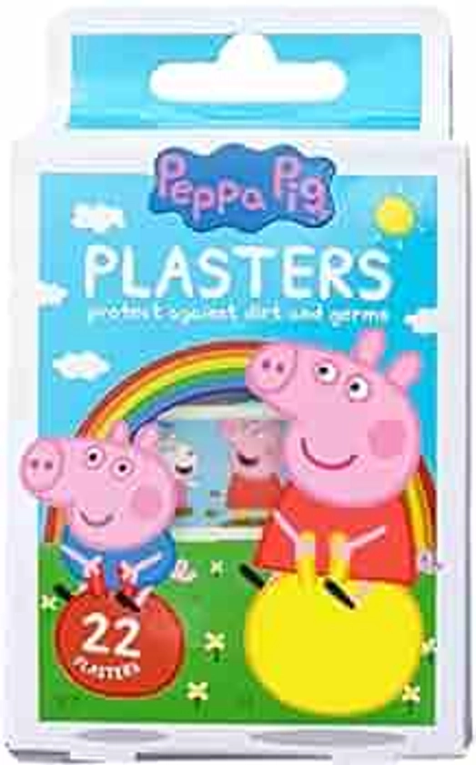 Peppa Pig Plasters for kids | x22 Strips | 4 Sizes | Latex Free | Hypoallergenic | Wash proof | Breathable | CE Certified | Made by Jellyworks