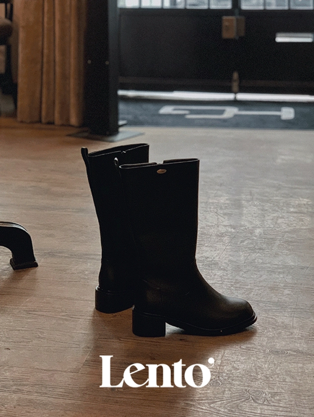 [💖만능코디/1만족돌파] #LENTO. Classic middle boots - 2 color