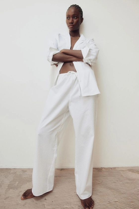 Pyjama en seersucker - Blanc - FEMME | H&M FR