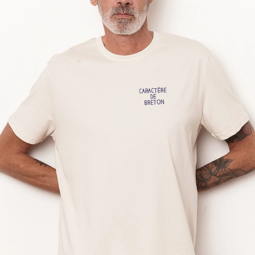 T-shirt homme brodé Caractère de breton