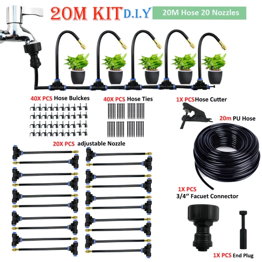 5-20M Universal Atomization Sprinkler Automatic Watering Kits