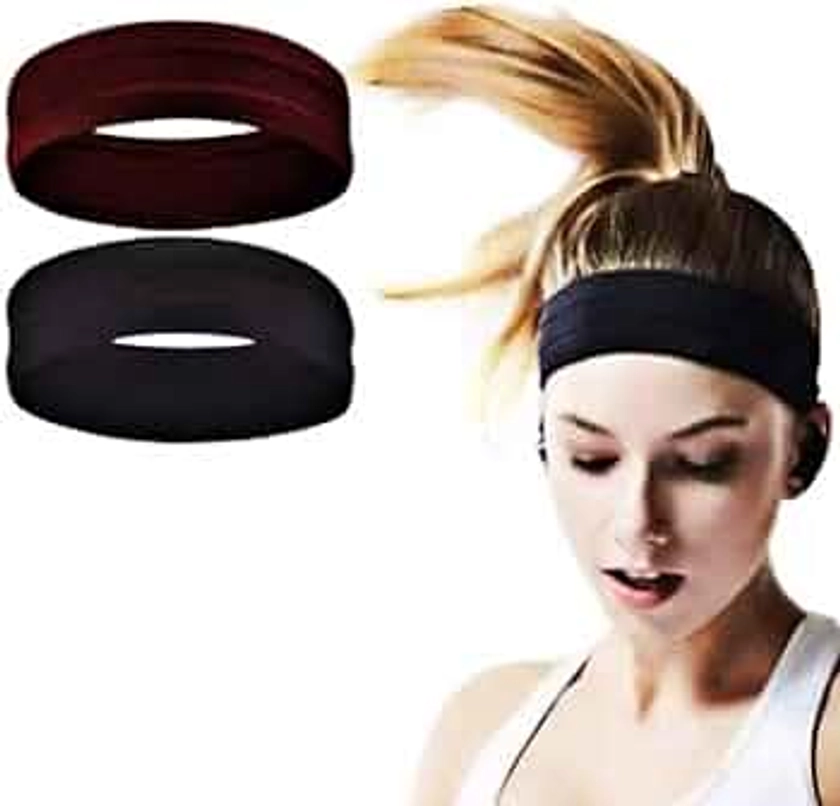 Kit 2 Faixas Headband Anti Suor Cabelo Testa Esporte Corrida | Amazon.com.br