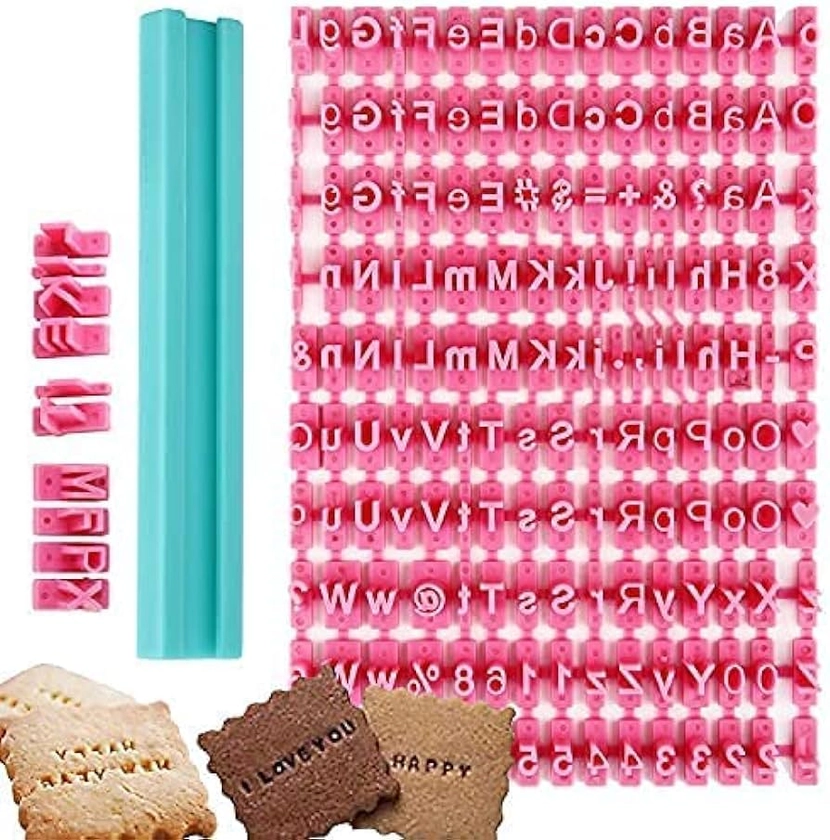 150pcs Alphabet Number Letter DIY Mold Biscuit Fondant Cookie Cake Stamp Decorating Baking Tool Set Kitchen Craft Message Maker – Discoball