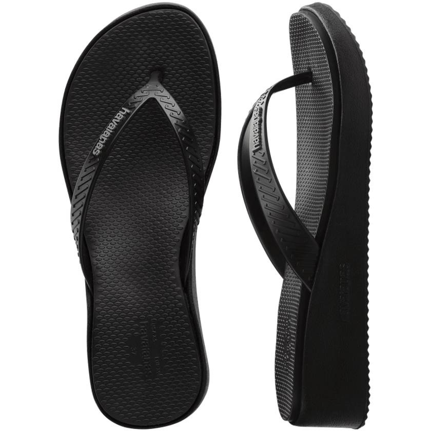 Black High Platform Flip Flops | HAVAIANAS