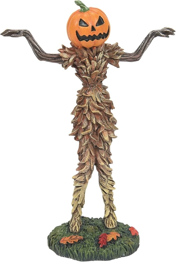 Department 56 Village Collection Accessories Halloween The Corn Creeper Pumpkin Scarecrow Figurine, 6 Inch, Multicolor