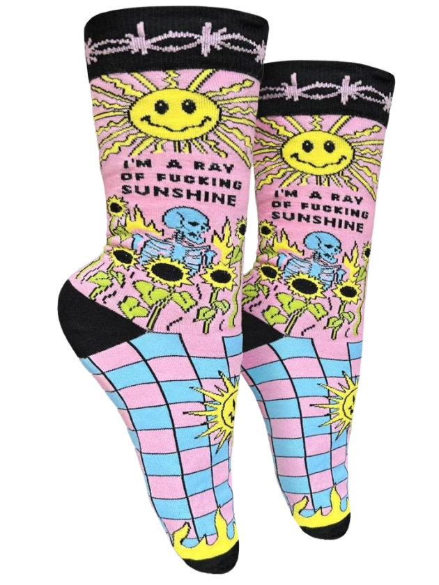 I'm A Ray Of Fucking Sunshine - Women's Crew Socks