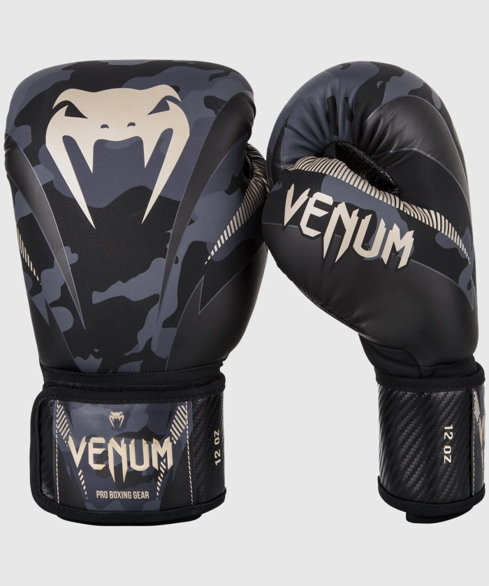 Venum Impact Boxing Gloves - Dark camo/Sand