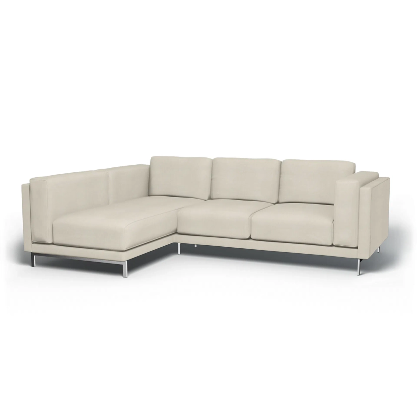 IKEA Nockeby, 3 Seater sofa with chaise longue cover, left - Bemz | Bemz