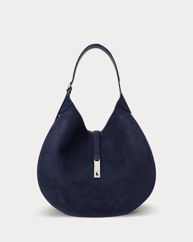 Polo ID Suede Large Shoulder Bag