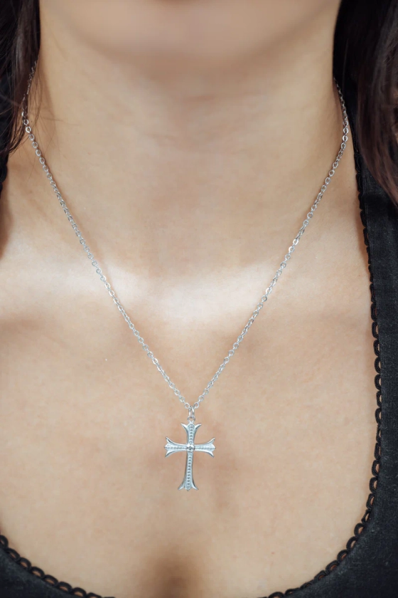 Virtue Cross Charm Necklace