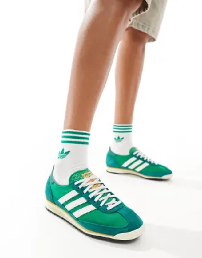 adidas Originals - SL 72 OG - Baskets - Vert/lilas