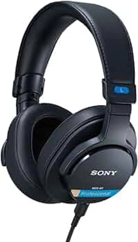 Sony MDR-M1: Casque de Studio fermé-Filaire,Lecture à Bande ultralarge (5Hz-80kHz), idéal pour l'enregistrement et Le mixage en Studio,Conception légère (216g), Noir