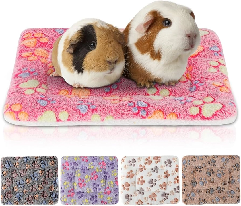 Sbayool 5PCS Guinea Pig Bed Mat, Warm Fluff Guinea Pigs Blankets, Small Animal Bed Mat for Kitten Rabbit Chinchilla Ferret Hamster 32×25cm, Footprint : Amazon.co.uk: Pet Supplies