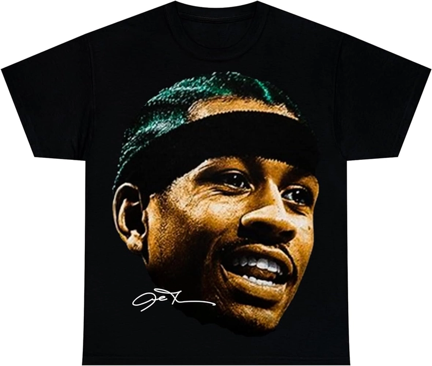 Allen Iverson T-Shirt Rare The Answer Rap Tee Vintage Style Graphic Print Collectible Kobe Lebron Shaq Black, X-Small