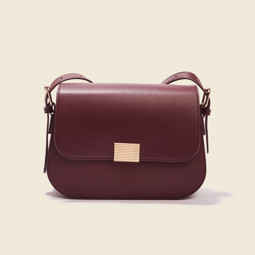 Sac à rabat bordeaux femme | Vibs