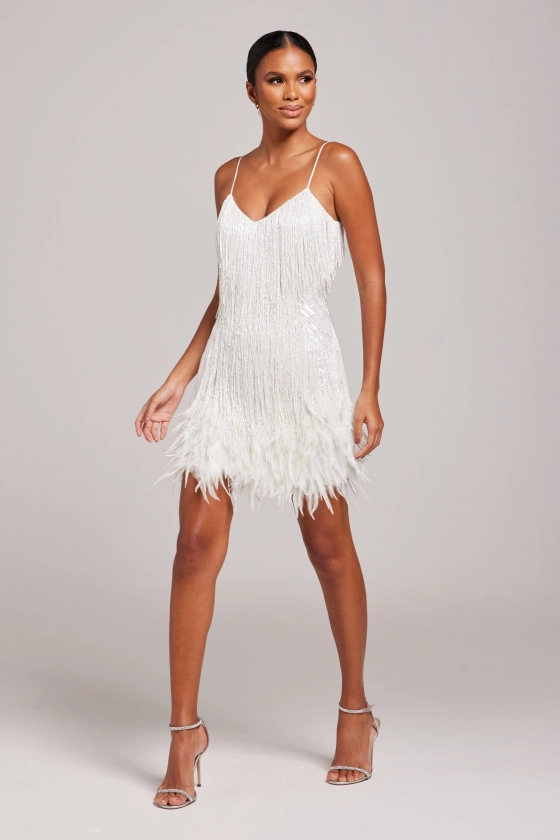 LOTTIE White Embellished Dress | NADINE MERABI