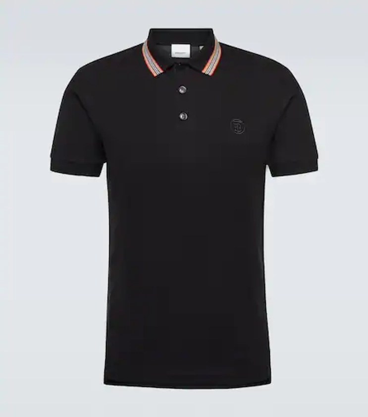 Cotton Polo Shirt in Black - Burberry | Mytheresa