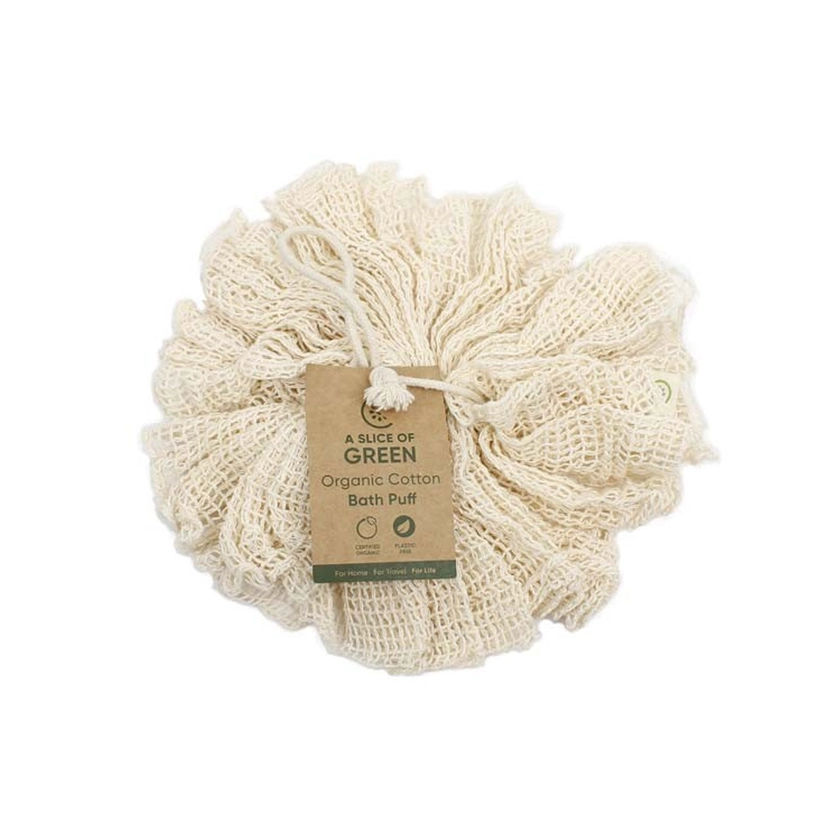 A Slice Of Green Organic Cotton Bath Puff - Peace With The Wild