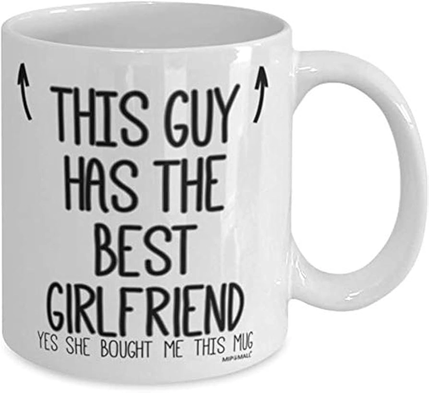 MIPOMALL Boyfriends Mug - Valentines Gifts for Him - Gifts for Boyfriend, This Guy has The Best Girlfriend, Birthday Gifts, Coffee Mugs Cup, Christma s, Present - wm7419