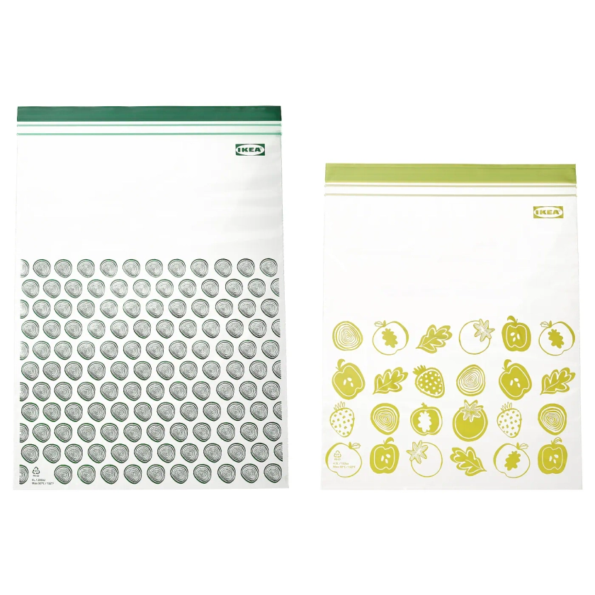 ISTAD Resealable bag - patterned/green 6/4.5 l