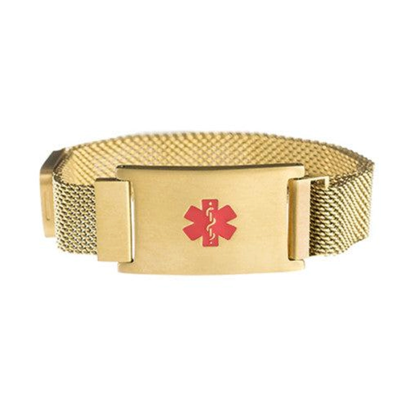 Roxie Medical Alert Bracelet with Magnetic Closure – Gold Colour