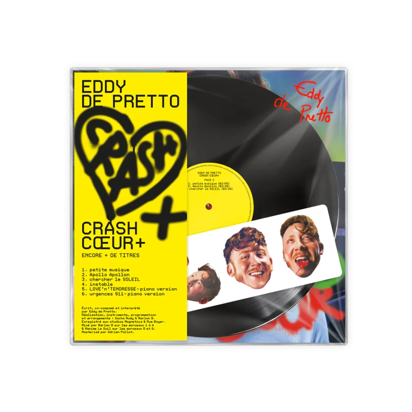 "Crash cœur+" Vinyle dédicacé (réédition) - Store Eddy De Pretto