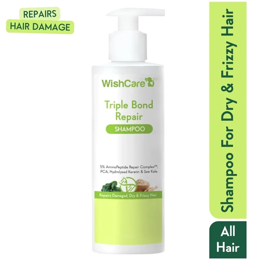 Wishcare Triple Bond Repair Shampoo For Dry & Frizzy Hair - Amino Peptide Complex For Damaged Hair