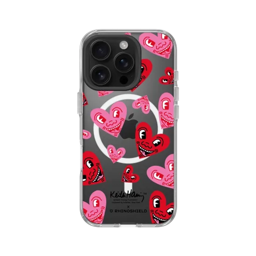 Keith Haring | Smiling Heart | Clear - iPhone 16 Pro | RHINOSHIELD