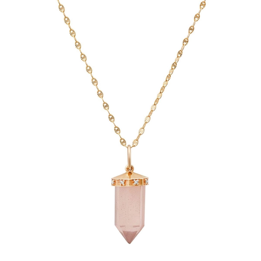 Camilia Rose Quartz Pendulum Necklace by Soul Journey Jewelry