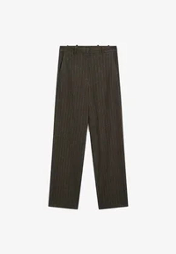 Massimo Dutti PINSTRIPE - Pantalon classique - light brown/marron clair - ZALANDO.FR