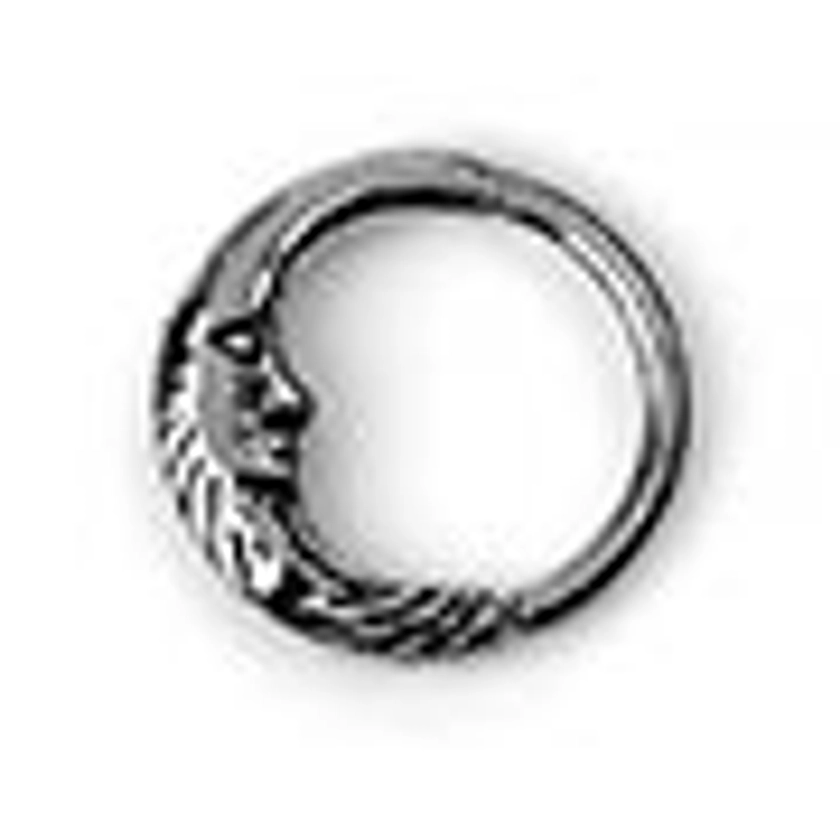 Crescent Moon Man in the Moon Celestial Seamless Ring
