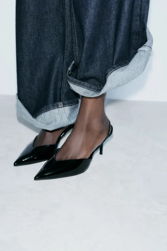 SLINGBACKS WITH THIN HEELS