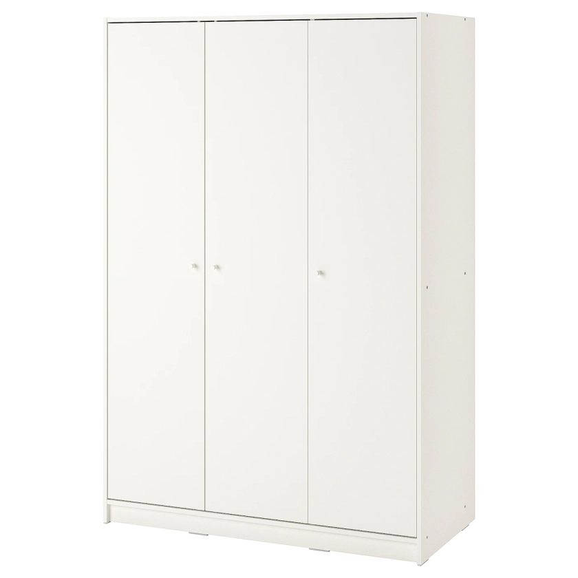 KLEPPSTAD white, Wardrobe with 3 doors, 117x176 cm - IKEA