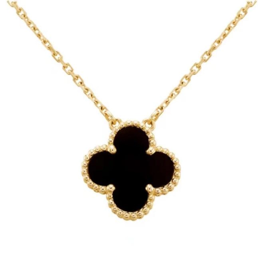 Collar de acero de titanio Fourleaf, cadena fina para mujer, collar versátil de Fourleaf