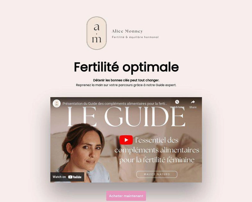 Guide fertilité féminine