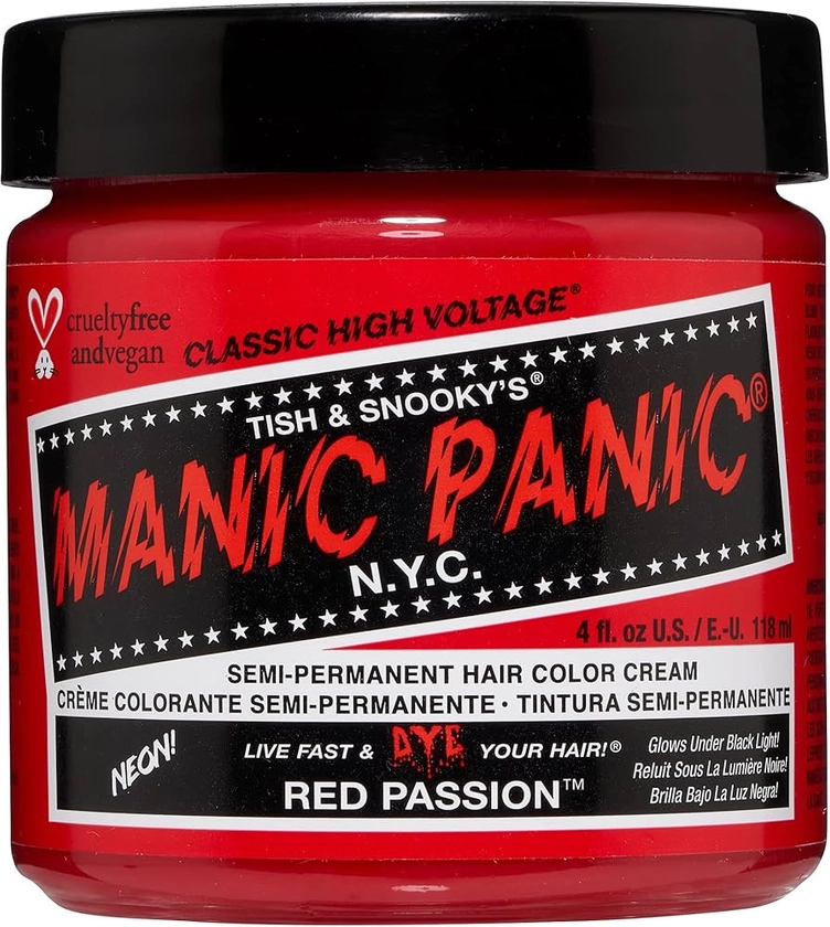 Amazon.co.jp: Manic Panic Semi-Permanent Hair Color Cream, Red Passion, 4 oz. by Manic Panic : Beauty