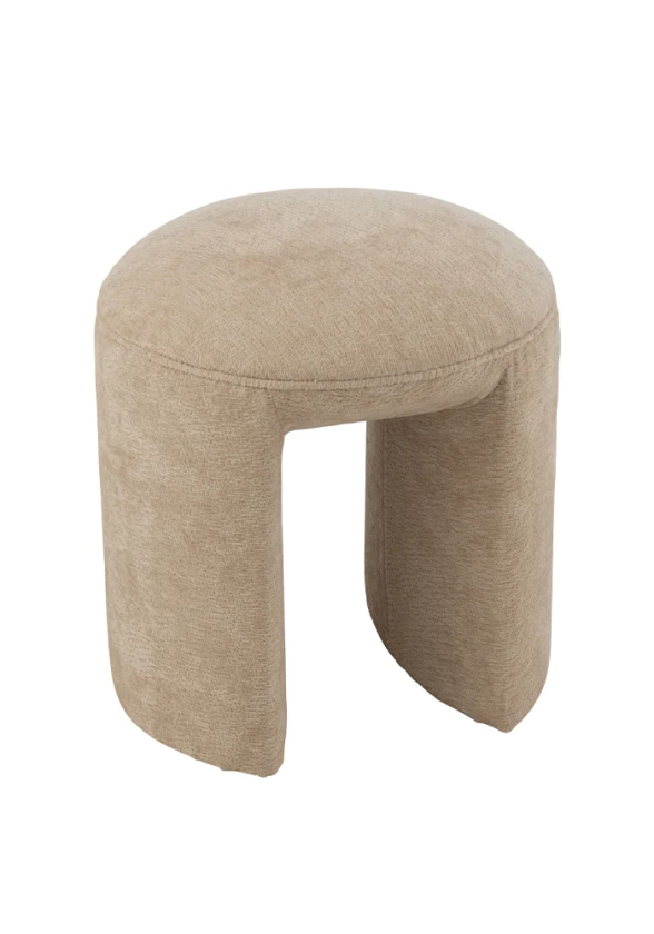 Tabouret Rond Beige