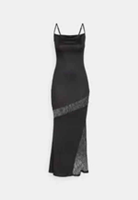 Even&Odd STRAPPY LACE INSERTS SLIM MAXI DRESS - Robe de soirée - black/noir - ZALANDO.FR