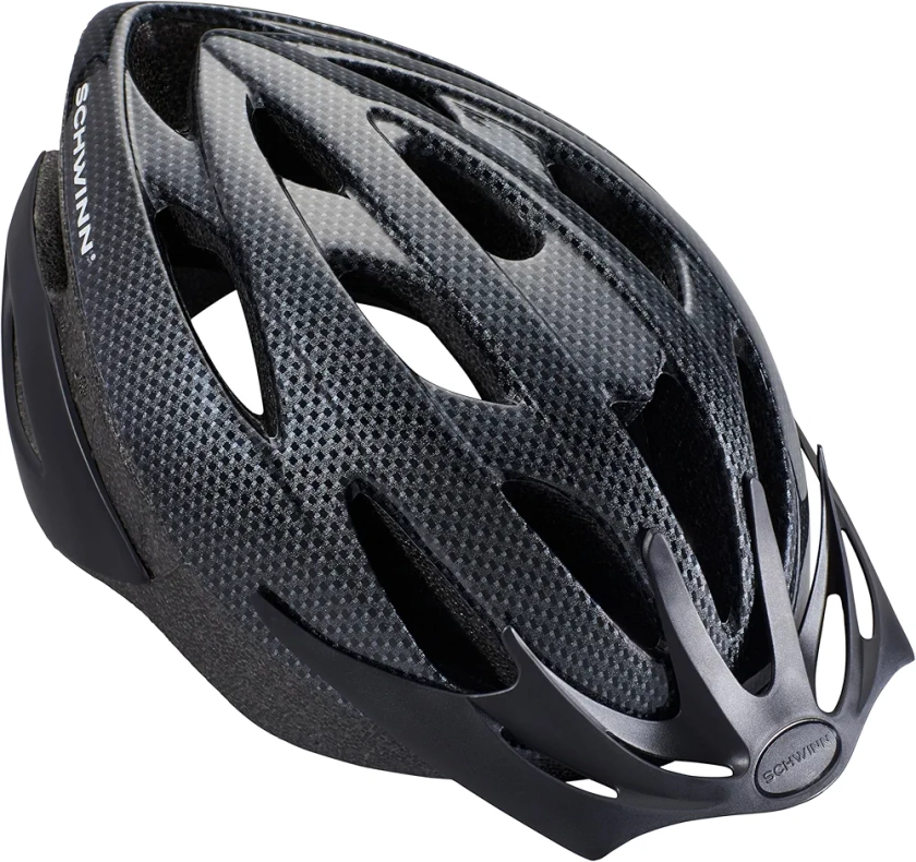 Schwinn Thrasher Bike Helmet for Adult Men Women Age 14+ with Suggested Fit 58-62cm, Multi-Mode Rear LED Light or No Light Option, Lightweight with Adjustable Side and Chin Strap, Bike Accessories