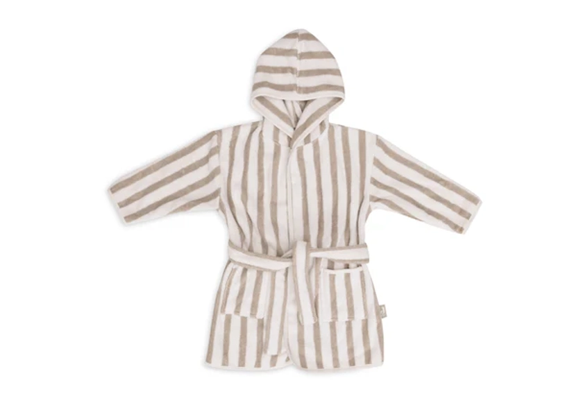 Peignoir 3-4 ans Stripe Éponge - Olive Green - GOTS