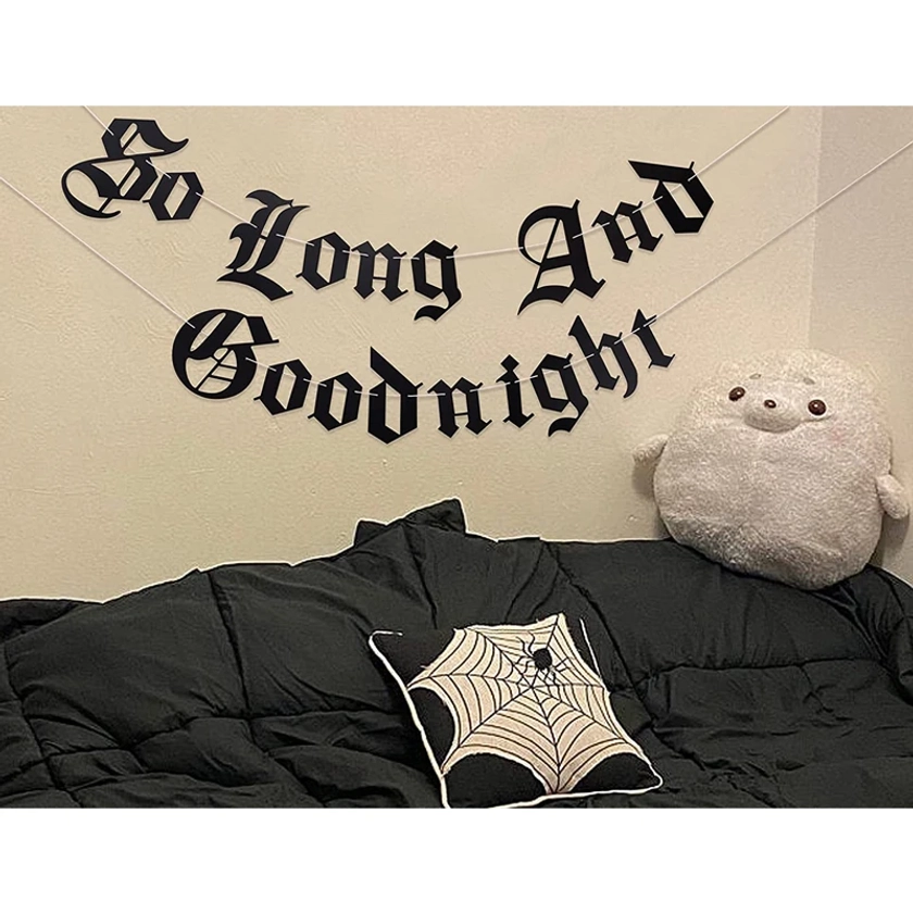 Gothic letters So Long And Goodnight Banner - Funeral 30th Birthday Banner - Emo 30th Birthday Party Decoration - AliExpress 15