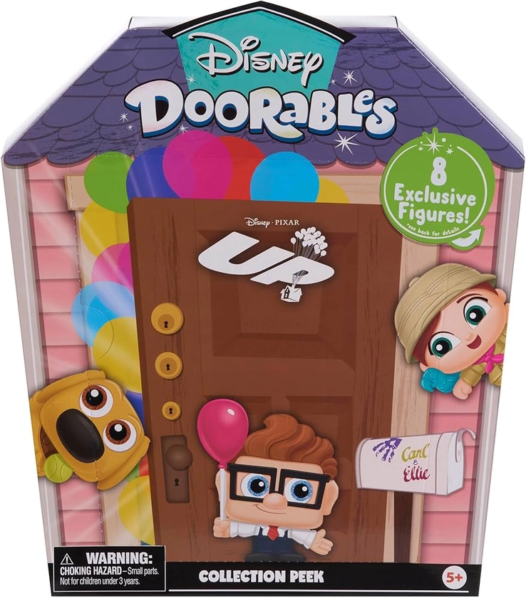 Just Play Coffret de Figurines Là-Haut Disney Doorables, Figurines à Collectionner dans des boîtes Surprises, Jouets pour Enfants de 5 Ans et Plus, exclusivité Amazon