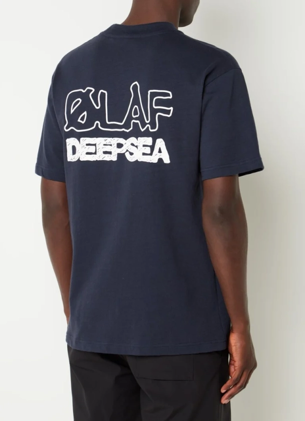 OLAF T-shirt met logo- en backprint • Donkerblauw • de Bijenkorf