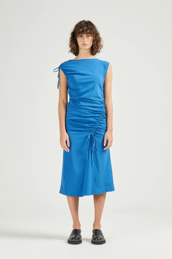 Asymmetric Dress, Cobalt