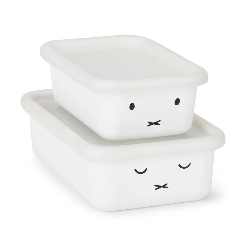 Miffy Enamel Baking Pan with Lid - Set of 2