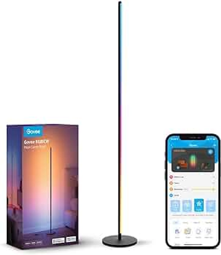 Govee LED Floor Lamp, RGBIC Corner Floor Lamp Works with Alexa Google Assistant, 16 Million Colours & 61 Scenes Mood Light for Christmas Living Room, Bedroom
