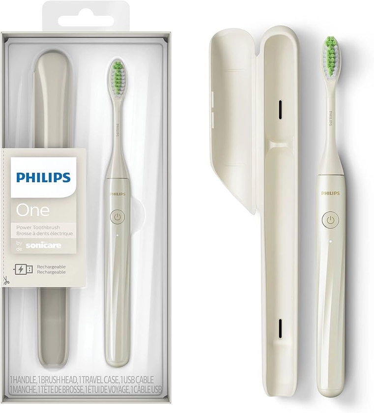 Amazon.com: Philips Sonicare One by Sonicare Rechargeable Toothbrush, Snow, HY1200/27 : Everything Else